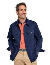 Mens Utility Style Stretch Cotton Cargo Jacket (Lightweight & Functional by