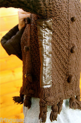 Pull Court Boléro Laine Marron MC PLANET Taille 38 Femme - Neuf Avec Étiquette