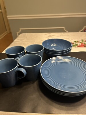 Royal Doulton Gordon Ramsay Maze Denim Blue Plates, 7” Bowls Mugs  11pc