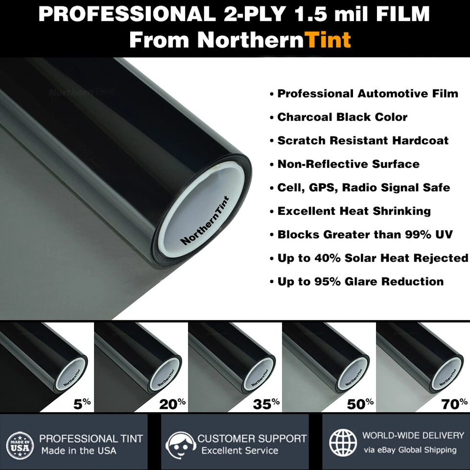 Precut Window Tint for GMC Acadia 07-16 (Front Doors Any Shade) - Image 3 of 4