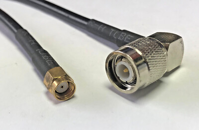 RP-SMA Male to TNC Male Angle RG8X Low Loss Coax Cable Pick Lot Length USA