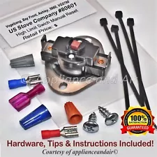 80601 VOGELZANG US Pellet Stove High Limit Switch Manual Reset - SHIPS TODAY! 