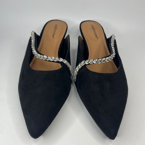 NWOT comfortview Wide Width The Bette Mule Suede Embellishment along strap 10W - Picture 11 of 15