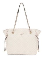Guess Eco Rianee Tote Bag Schultertasche Tasche Stone Hellgrau Neu