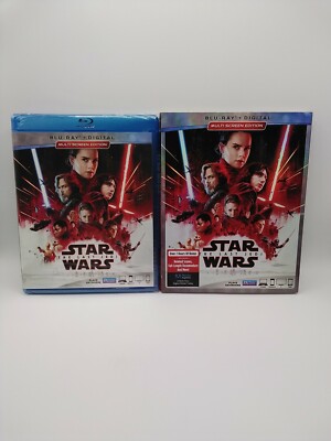 Star Wars The Last Jedi Ep VIII Blu-ray DVD Digital  Multi-Screen Ed w/Slipcover