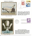 USA. Space Shuttle Columbia I and II. Lift off, Return. Colorano Silk Cachet