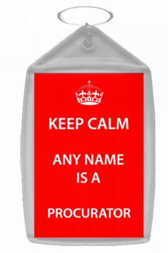 Procurator Personalised Keep Calm Keyring - Picture 1 of 1