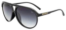 Black Flys Fly Bounce 2.2 Sunglasses - Shiny Black Glitter- Smoke Gradient Lens