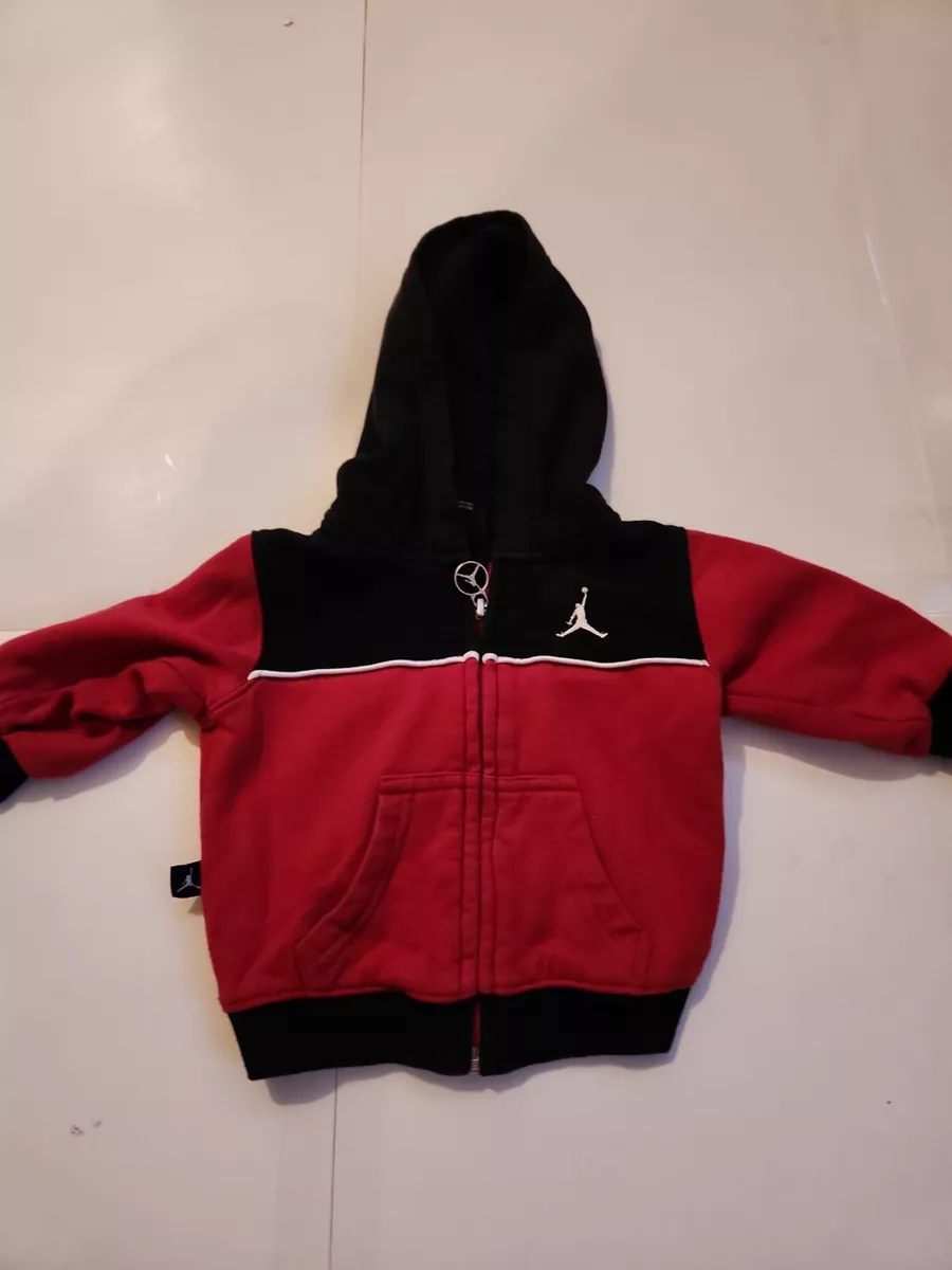 Nike Air Jordan Baby Toddler Kids 12M Hoodie Sweatshirt Red Black