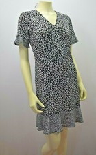 MICHAEL KORS Abstract Animal Border Print Lux Matte JERSEY DRESS SZ SM NWT