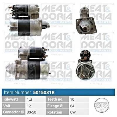 Starter For ALFA ROMEO 145 AUTOBIANCHI Y10 FIAT Uno LANCIA ROVER 80-06 5999906