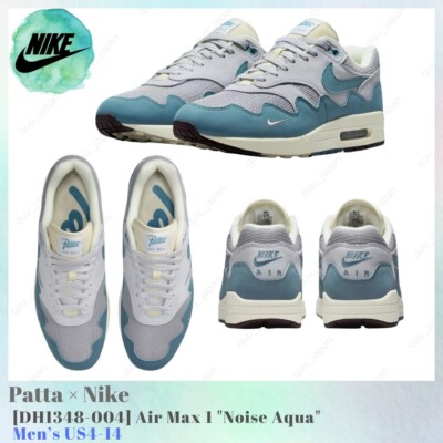 Buy Size 9 - Nike Air Max 1 Patta Waves Noise Aqua online | eBay