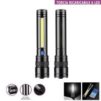 RobertAgor Driwei TE-B0622 LED Seitentorcia Wiederaufladbar COB USB Schwarz
