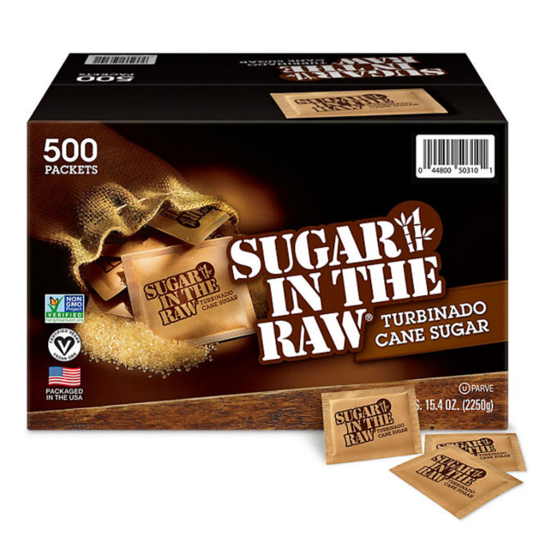 Sugar in the Raw Turbinado Cane Sugar Packets, 500 ct.