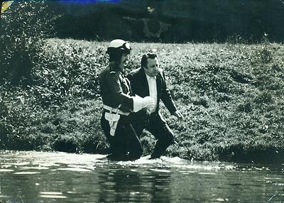 Originale Fotografie Kino Raymond DEVOS Und Pierre TORNADE