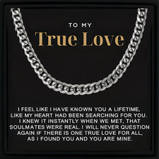Gift for My True Love Man Gift Necklace Gift from Wife to Husband Christmas Gift
