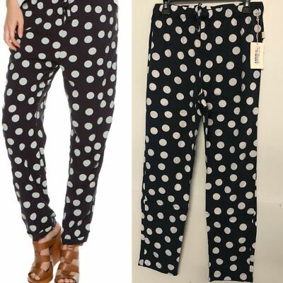 Rhythm Women s Polka Dot Casual Pants Rayon Relaxed Fit Size M XL Lightweight