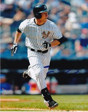 SLADE HEATHCOTT  NEW YORK YANKEES   ACTION SIGNED 8x10