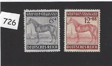 MNH  Germany stamp set / B244 & B245 / 1943 Vienna Austria Gran Prix Horse Race