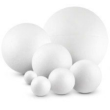 7 palline di polistirolo 4 cm 6 cm 8 cm 10 cm 12 cm 15 cm 20 cm palline