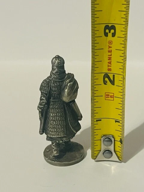 Juguete Soldado Franklin Mint Mundo Miniatura Peltre 1980 Guerrero Mongol 1240 Armadura Foto 4 de 4