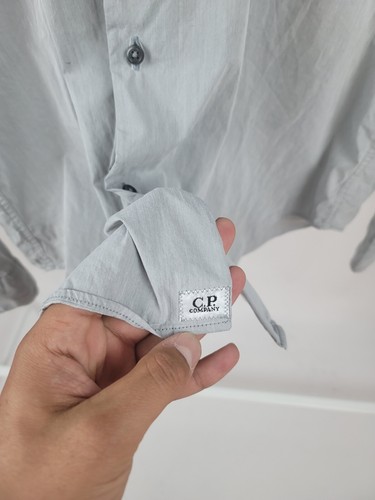 CP Company Gray Metallic Cotton Blend Mens Shirt Size L - Picture 5 of 6
