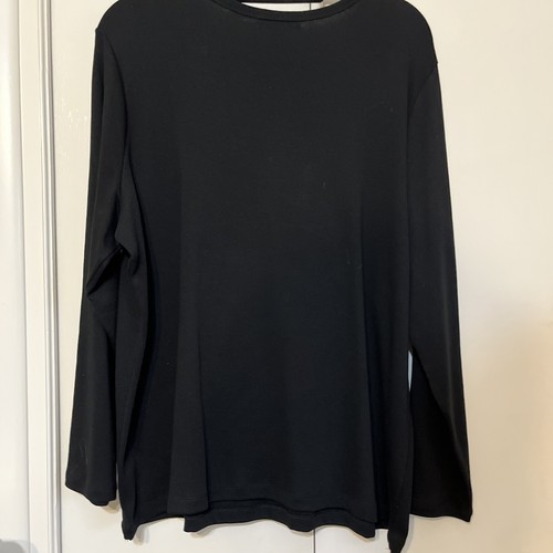 Lauren Ralph Lauren Women’s Plus Size Top Black 100% Cotton Lg Sleve Sz 3X NWOT - Imagen 6 de 10
