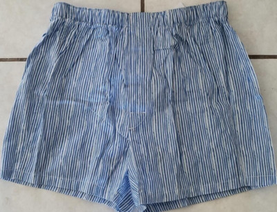 MENS SIZE SMALL 28-30 BANANA REPUBLIC COTTON BOXER CRISP BLUE STRIPE DESIGN NWT