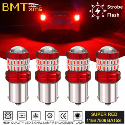 1156 7506 LED Strobe Flashing Brake Tail Light Bulbs For 2015+ Jeep Renegade