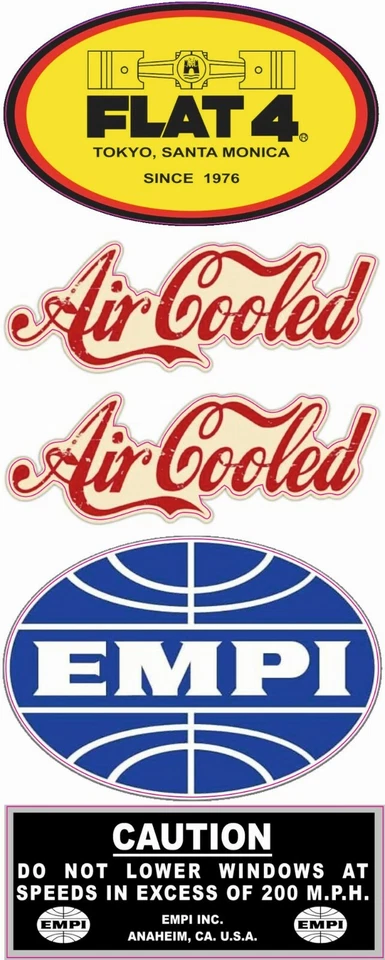 5x Aircooled Aufkleber Oldtimer Set Käfer T1 T2 T3 Retro Racing Vintage TOP #629