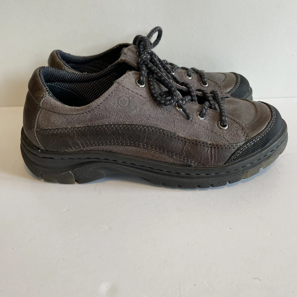 Born Leather Robles Brown Suede Lace Up Walking Shoes Womens 7 38 M W
