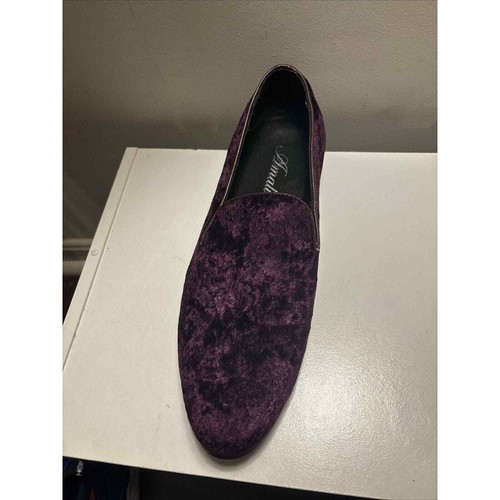 Amali Men's Slip On Purple Velour Loafers Dress Shoes Size 10 - Picture 7 of 11