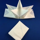 white napkins origami folded star shaped bulk lot 24 serviettes dinner plate