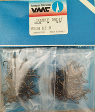 lot de 100 hamecons VMC LIMERICK double 9508 BZ N°8 peche vif leurre carnassier