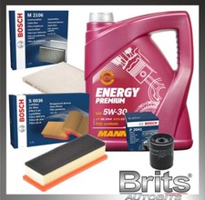 KIT TAGLIANDO RICAMBI FIAT 500 BENZINA BOSCH ARIA+OLIO+FILTRI ABITACOLO+OLIO MOTORE 5W30 5L