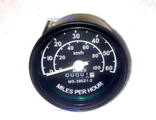 Jeep Willys Speedometer Gauge Fits 1946-66 Cj-2a 3a 3bm38 M38a1 Black Bezel