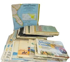 Vintage National Geographic 75 Assorted US World & Space Maps Some Unopened