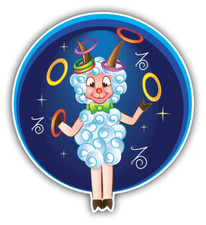Funny Sign Of The Zodiac Capricorn With Lamb Car Bumper Sticker Decal ''SIZES''