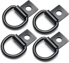4 Pcs D-Rings Tie down Anchor Hooks, 10Mm Fixing Hole D-Ring for Pickup Truck
