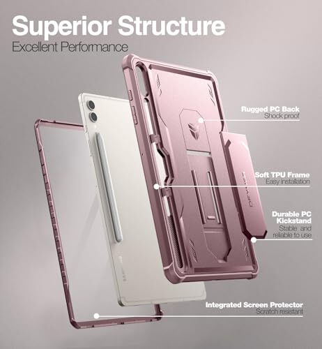 Case for Samsung Galaxy Tab S10 Plus (2024) / Galaxy Tab S9 Plus (2023) Pink - Picture 4 of 8