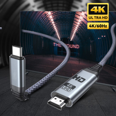 Typ C USB C zu HDMI 2.0 4K 60Hz Kabel für MacBook Pro Air Mini Thunderbolt 3 