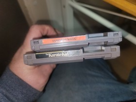  NES, Random Lot of 2,  Cartridges ONLY, Working Dungeon Magic  Karate  Kid