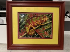 Lori-Anzalone Framed & Matted, Mohawk Chameleon, A/P 10/50