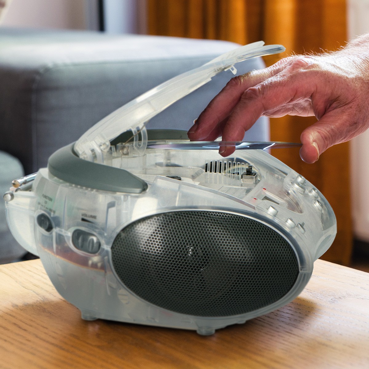 Radio Stéréo FM Lenco Lecteur CD Audio avec Antenne Ajustable