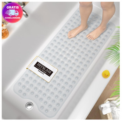 HITSLAM Badewannenmatte rutschfest 101 x 40cm BPA frei transparent Dusche