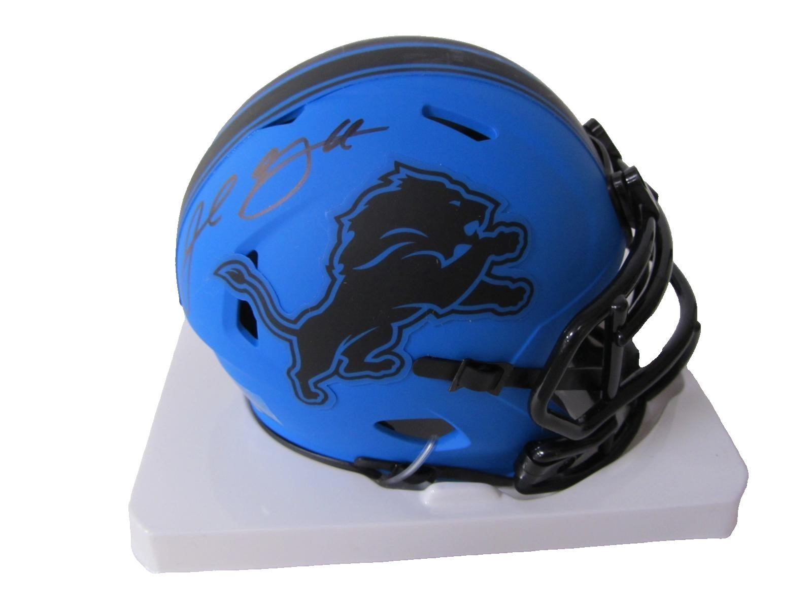 JARED GOFF Hand Signed Blue Mini Helmet w/ COA (CP)