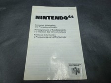 Nintendo 64 Consumer Information and Precautions Booklet NUS-USA/CAN