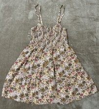 Madewell MEDIUM Floral Boho Sundress Strappy Brown Green Cottage Mini