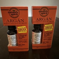 Lot 2 Argan Oil 100 PURE By nature's spirit 1 fl oz / 30 ml NEW UNOPENED BOX
