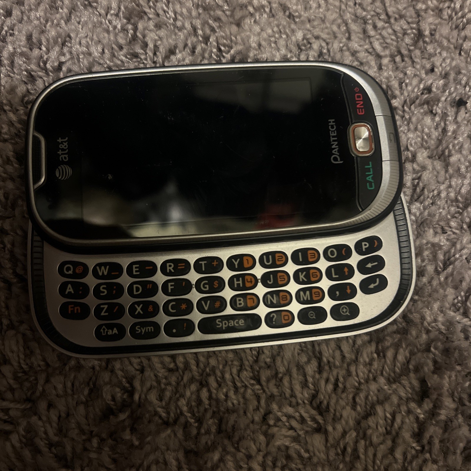 Pantech Ease P2020 - Blue and Silver ( AT&T ) Cellular Slide